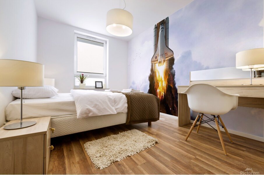 Space Launch Rocket Universe Mural print