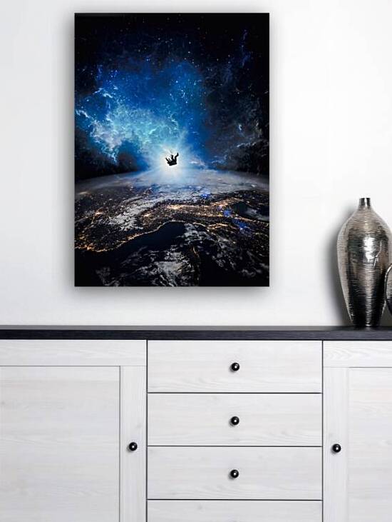 Astronaut falling on blue Earth by Gen Z