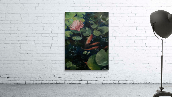 Koi with water lily  Wall Preview