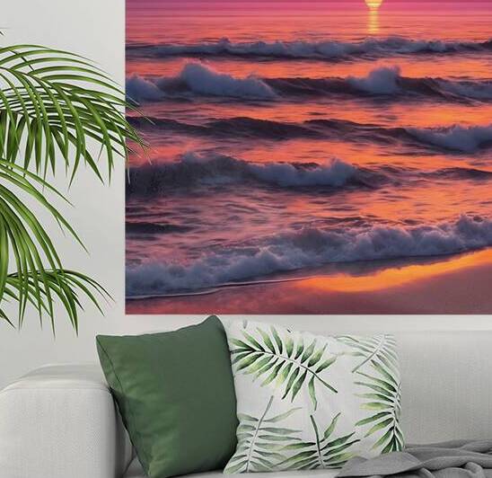 0 Stunning sunset over an ocean horizon with oran by ml king