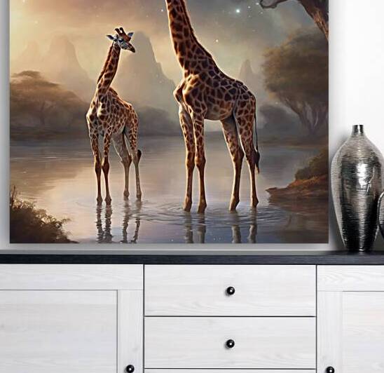 Giraffe Drinking Water   Giraffes Relative   es by ml king