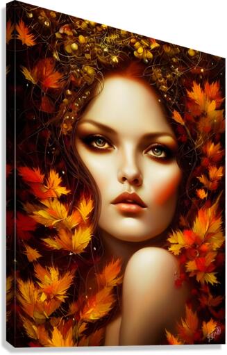 Lady Autumn Canvas Print