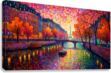 City on the river5 Canvas Print