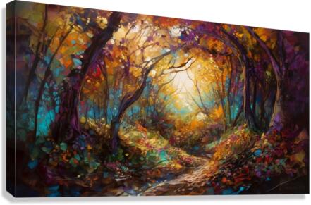 Impressionistic woods painting1 Canvas Print