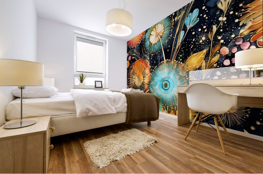 Herbal Abstract print Mural print