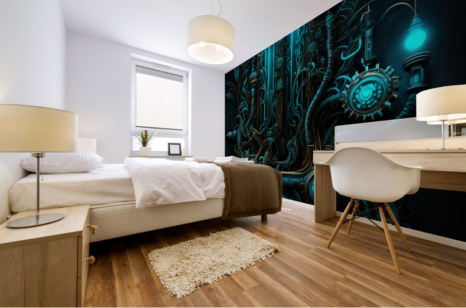 Steampunk Abstract Mural print