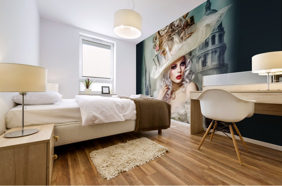 Baroque Lady1 Mural print