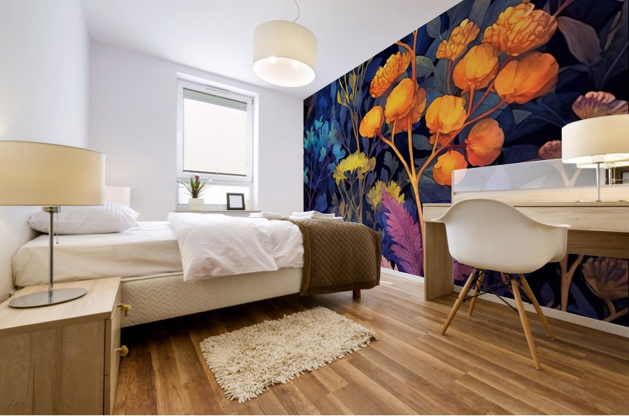 Herbal Abstract print Mural print
