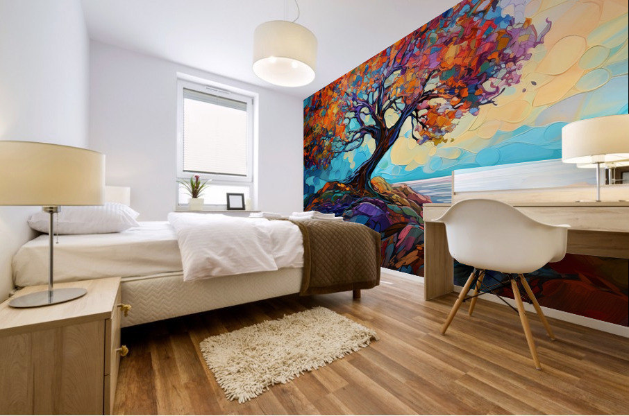 Textured impressionist tree1 Mural print