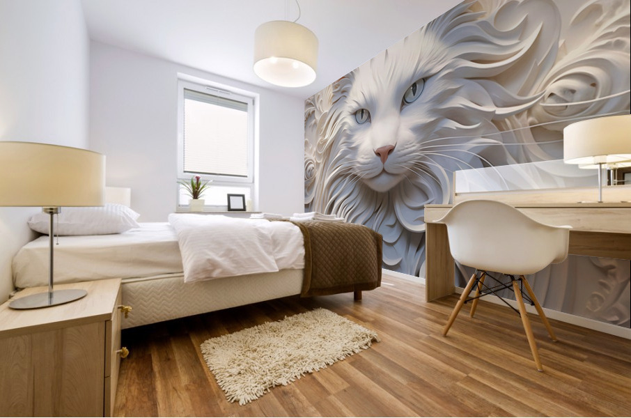 3D kitty 2 Mural print