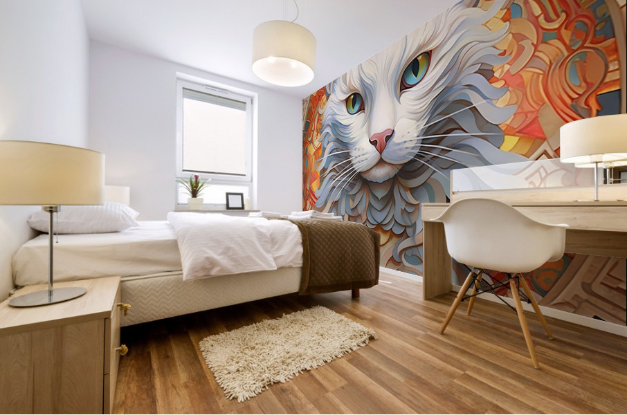 3D kitty 4 Mural print