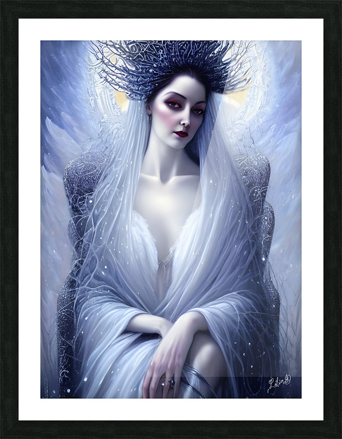 Lady Winter Picture Frame print