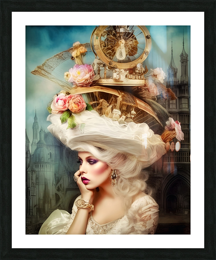 Baroque Lady Picture Frame print