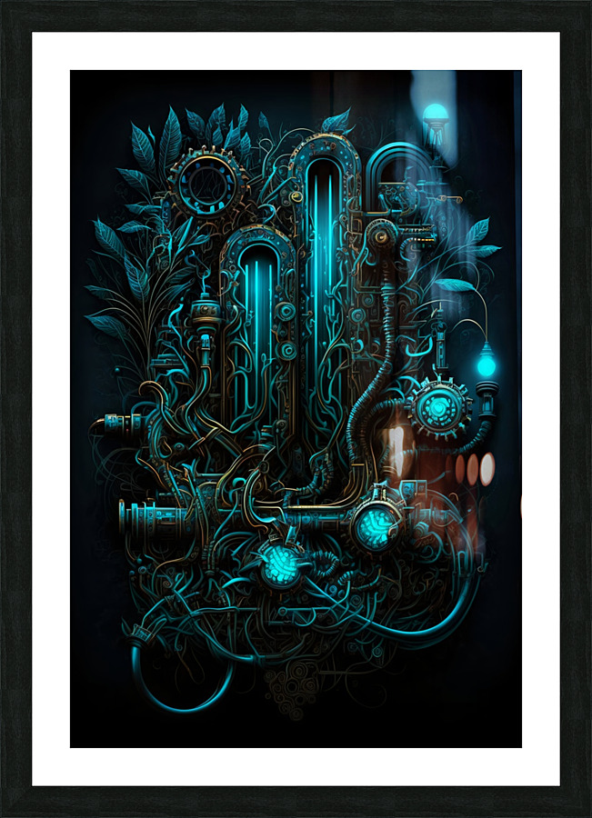 Steampunk Abstract Picture Frame print
