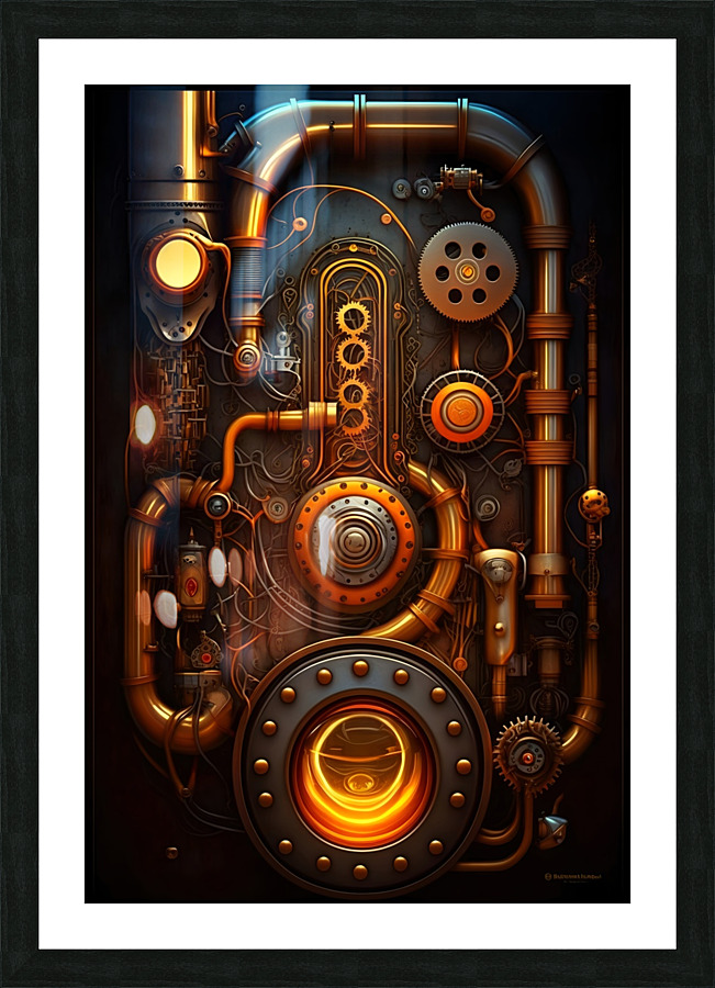 Steampunk Abstract2 Picture Frame print