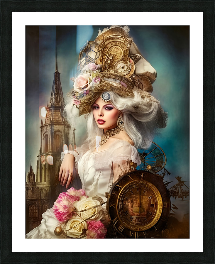 Baroque Lady Picture Frame print
