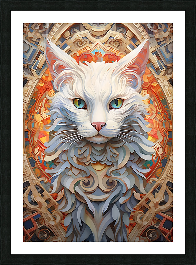 3D kitty 4 Picture Frame print