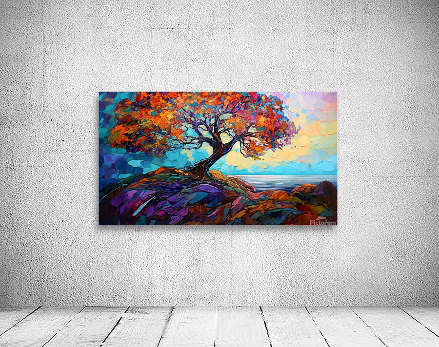 Textured impressionist tree1 Wall Preview