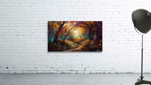 Impressionistic woods painting1 Wall Preview