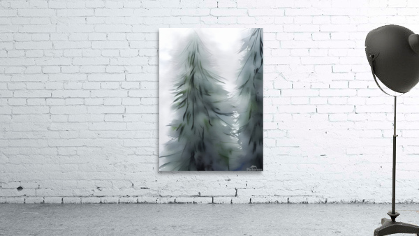 Pine tree and Winter storm Wall Preview