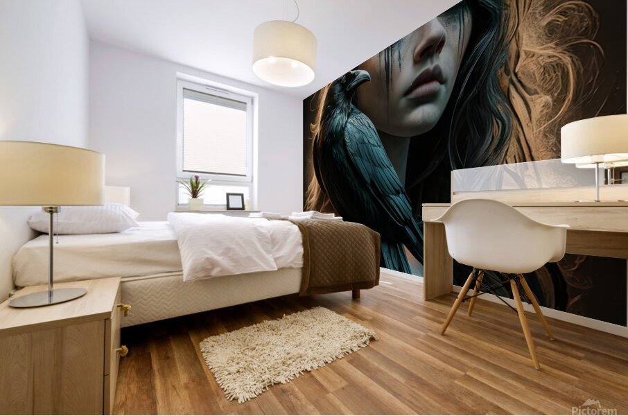 sahirah oil paintin Mural print