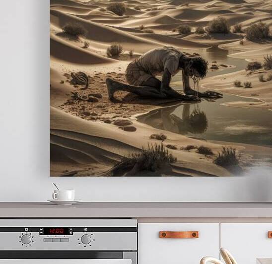 A stunningly realistic and intricately detailed pen-and-ink illustration of a sun-drenched desert landscape. by celistima