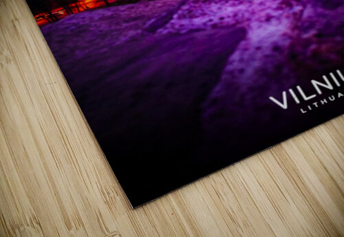 Vibrant Vilnius Sunset Cityscape Poster Nums puzzle