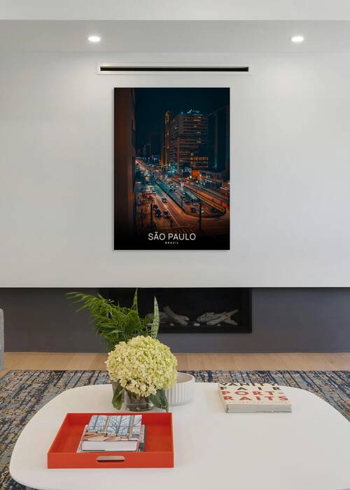 Sao Paulo Brazil Night Cityscape by Nums