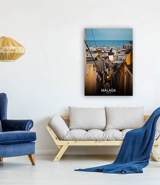 Evening Glow Over Malaga Spain by Nums