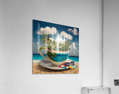 Coffee Cup With Beach Acrylic Print