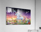 glowing unicorn Acrylic Print