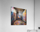 between traditional painting and interactive inst Acrylic Print