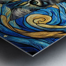 Starry Night Cat Metal print