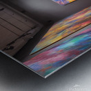 between traditional painting and interactive inst Metal print