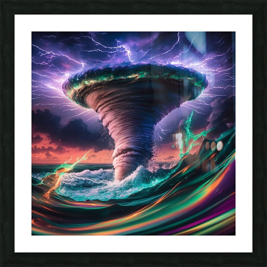 Lightning Storm Picture Frame print