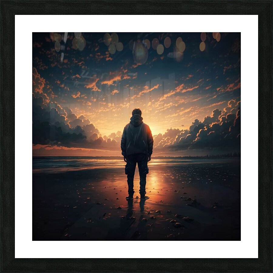 Sunset On The Beach Picture Frame print
