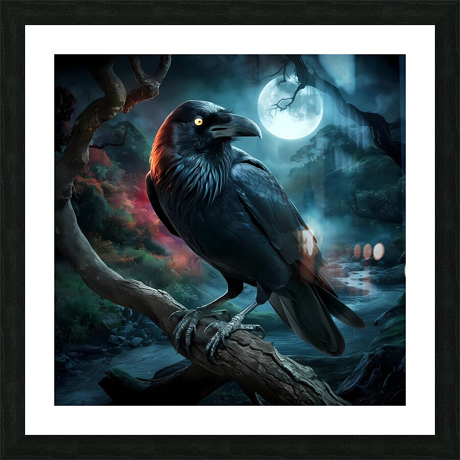 Raven Picture Frame print
