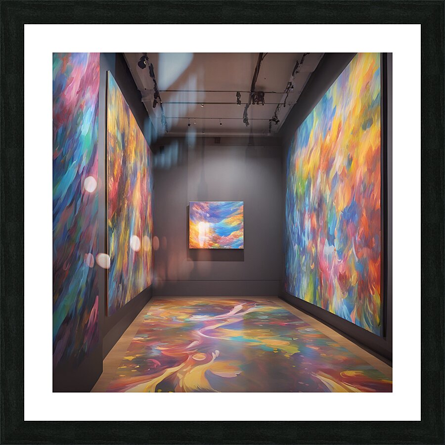 between traditional painting and interactive inst Picture Frame print