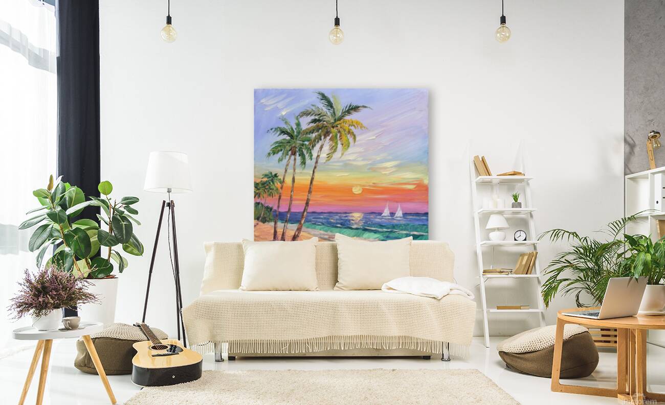 Sunset At The Beach Reproduction