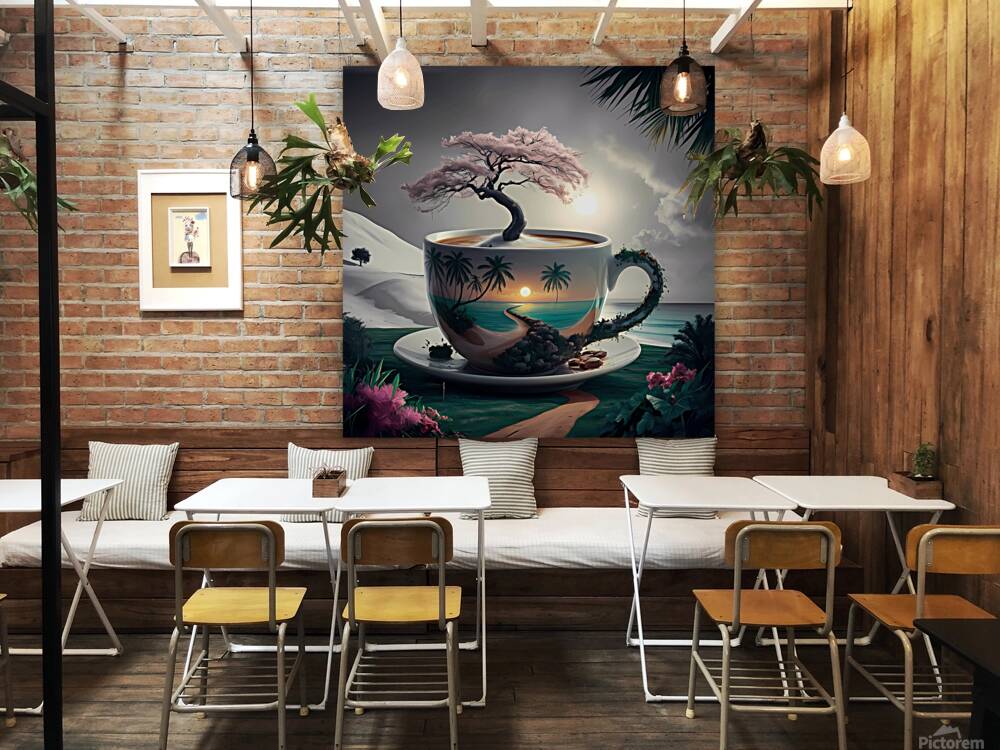 Coffee Cup With Tree Reproduction