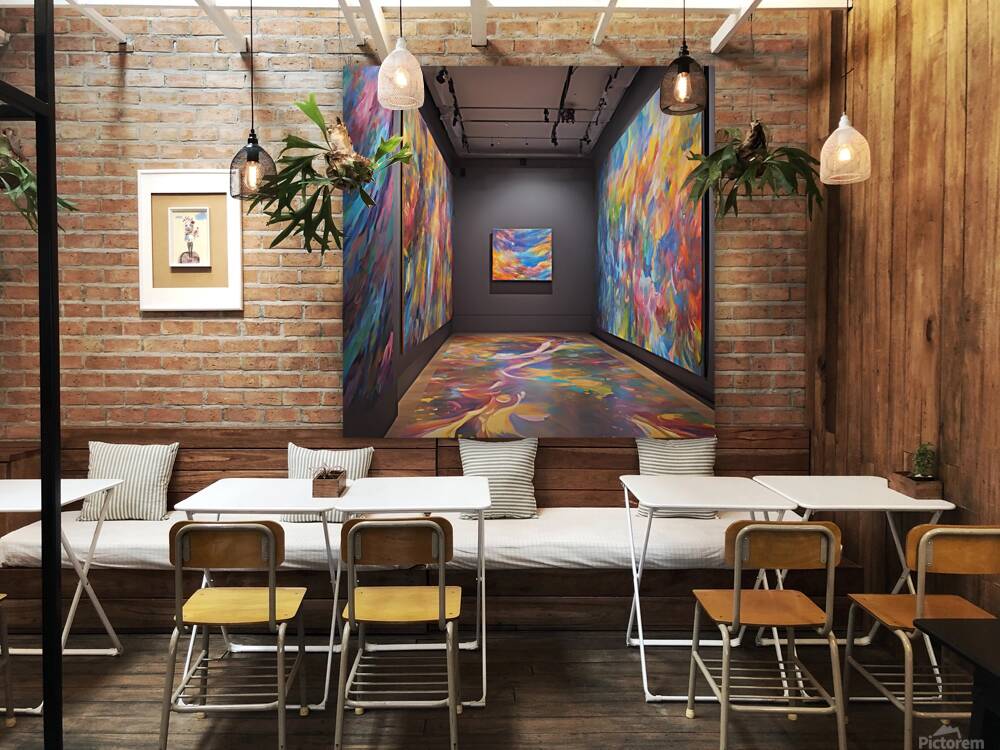 between traditional painting and interactive inst Reproduction