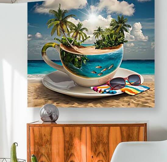 Coffee Cup With Beach by samo styel