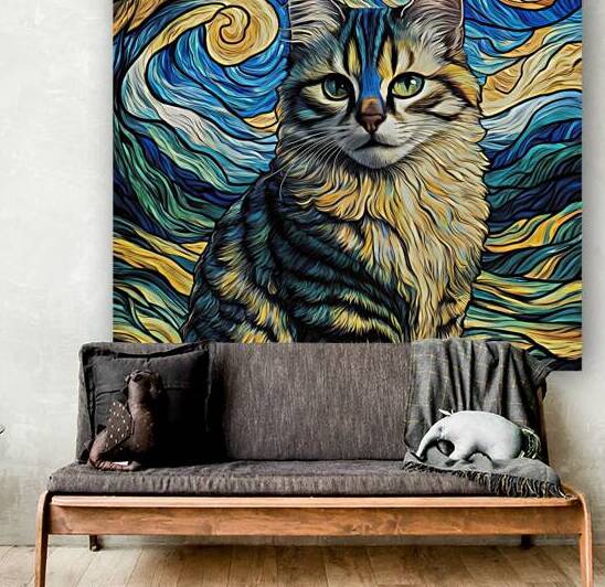 Starry Night Cat by samo styel