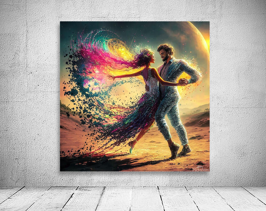 Couple Dancing In The Desert Wall Preview