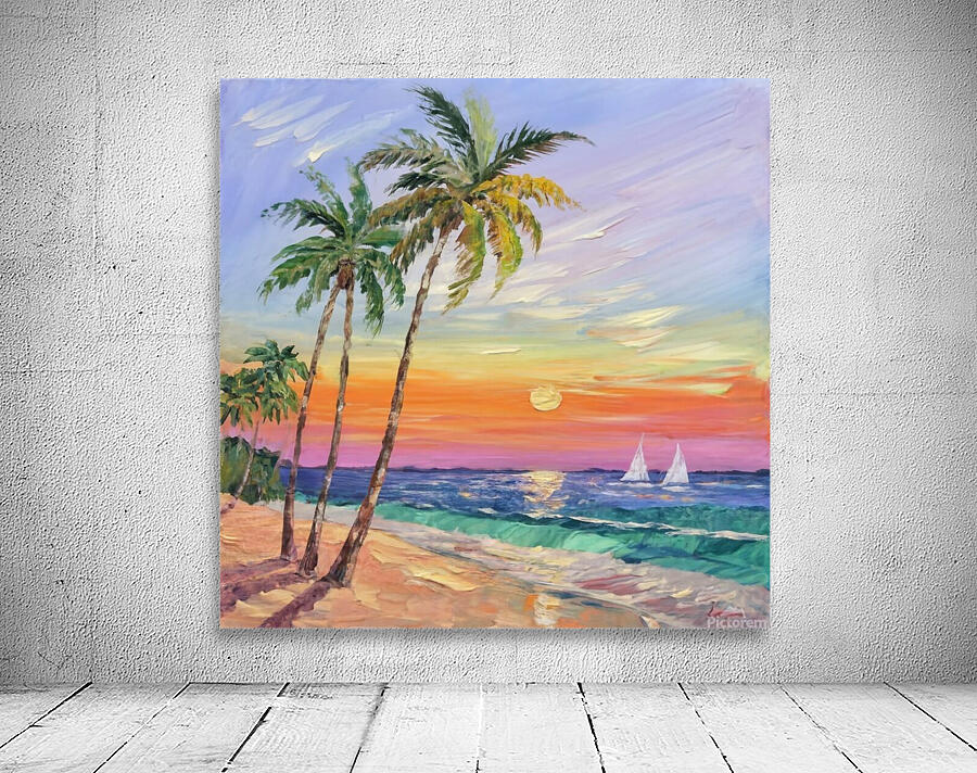 Sunset At The Beach Wall Preview