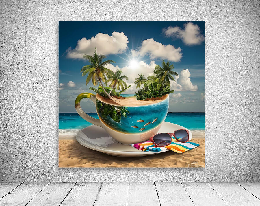 Coffee Cup With Beach Wall Preview