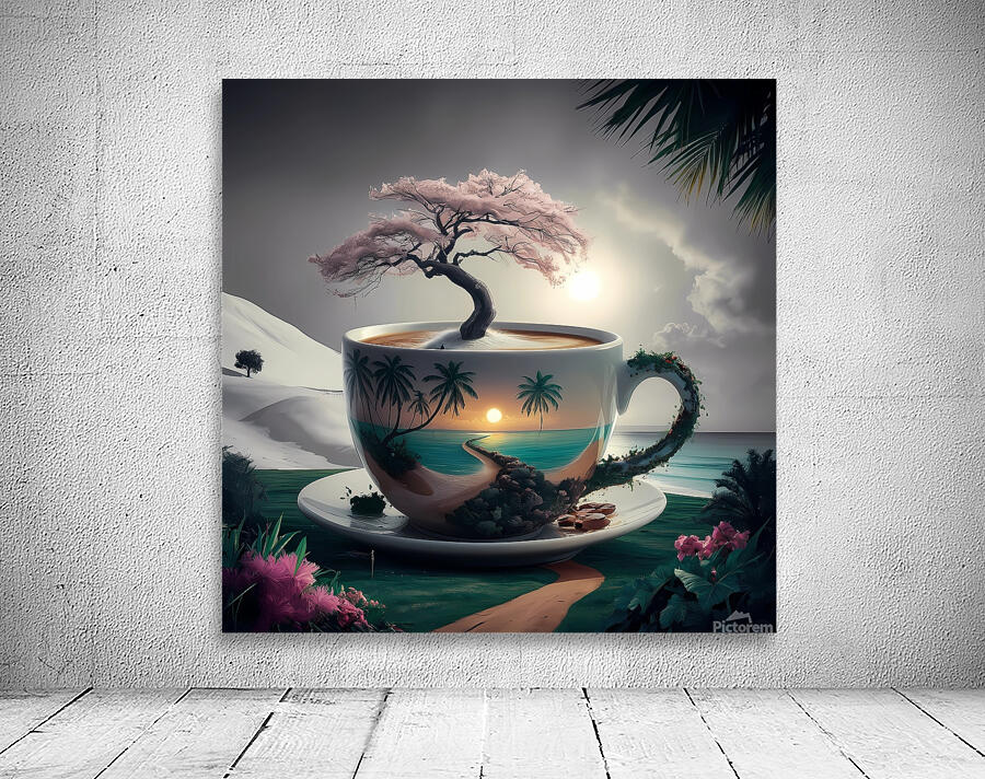 Coffee Cup With Tree Wall Preview