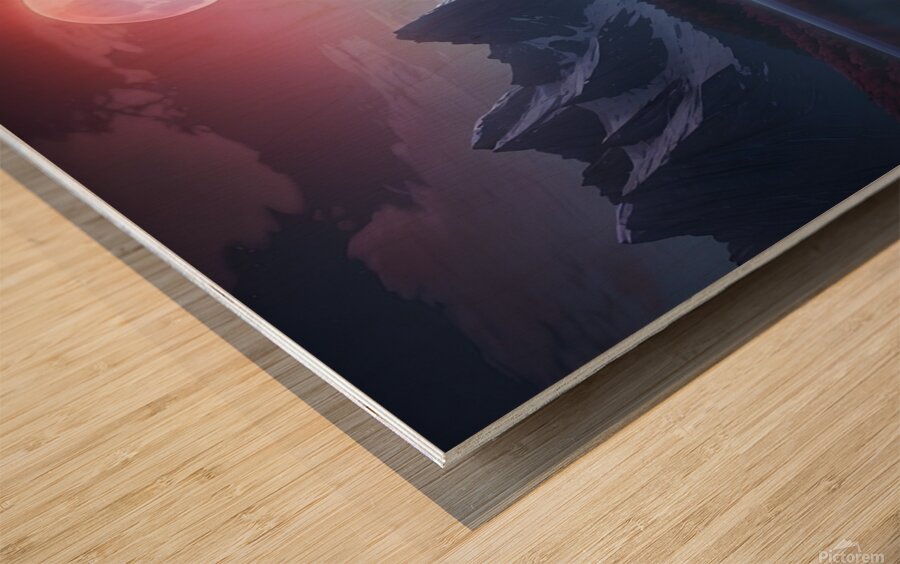 mystical landscape Wood print