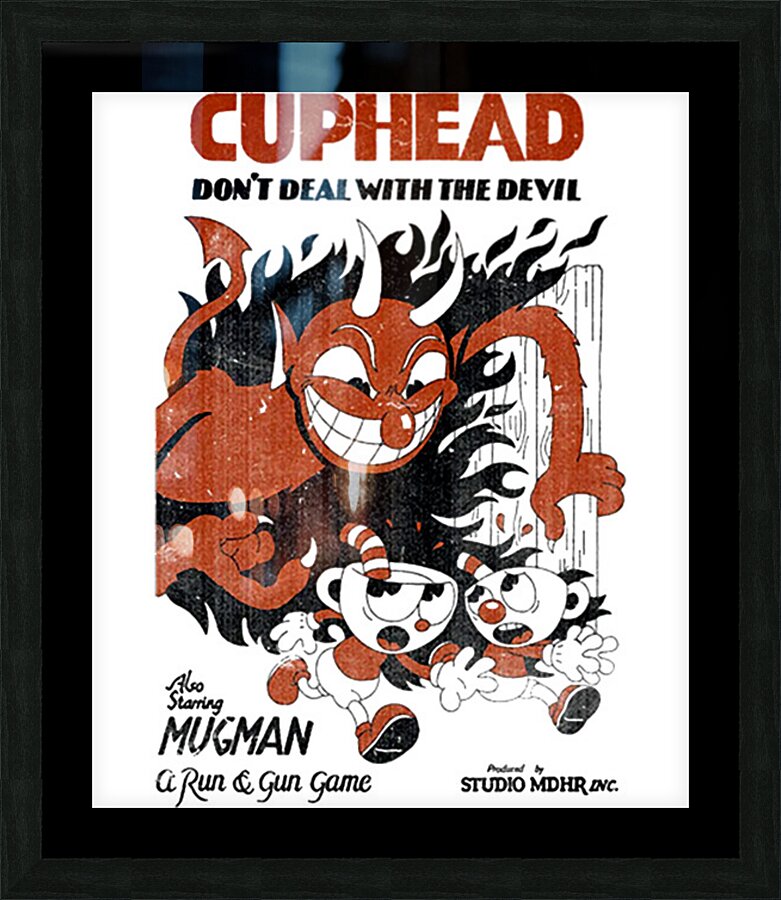 Cuphead 9 Picture Frame print