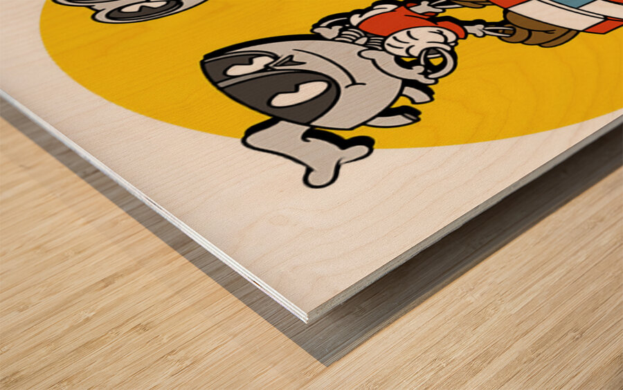 Cuphead 19 Wood print